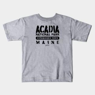 Acadia National Park, Established 1929, Maine Kids T-Shirt